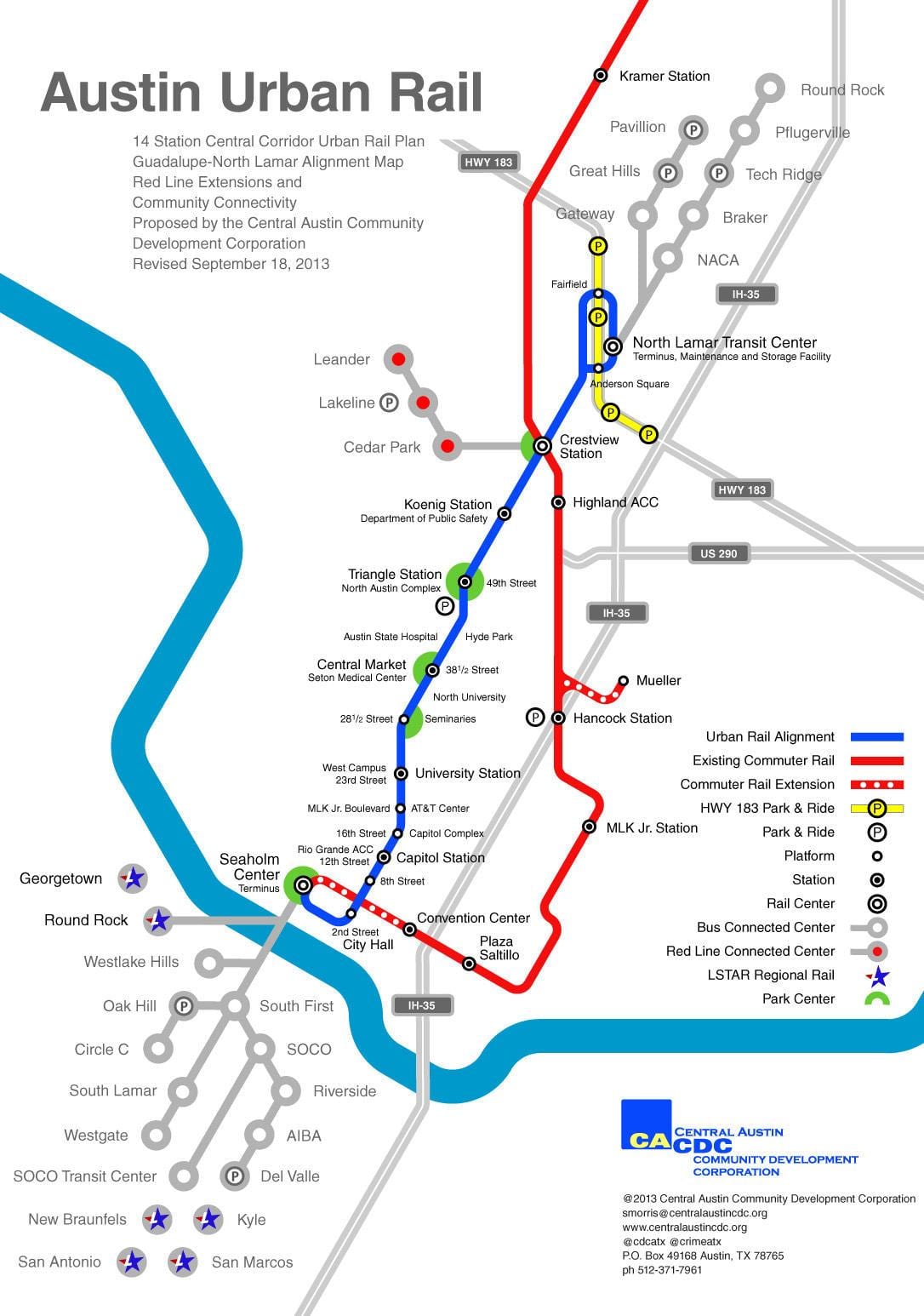 Austin zemljevid podzemne železnice