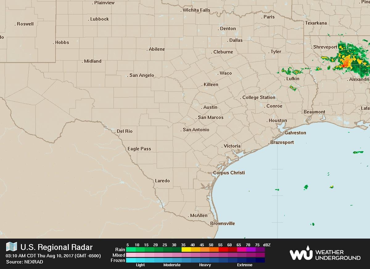zemljevid Austin radar